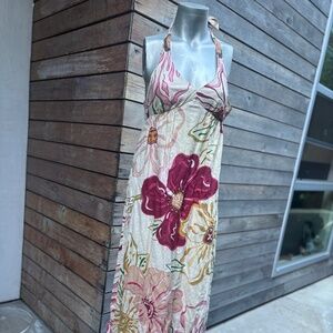 Long flowy floral halter maxi dress from Old Navy
